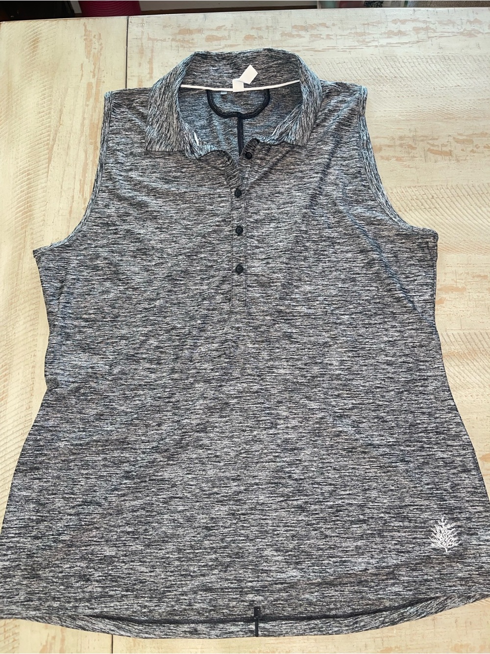 Under Armour Gray Heathered Sleeveless Polo Tank